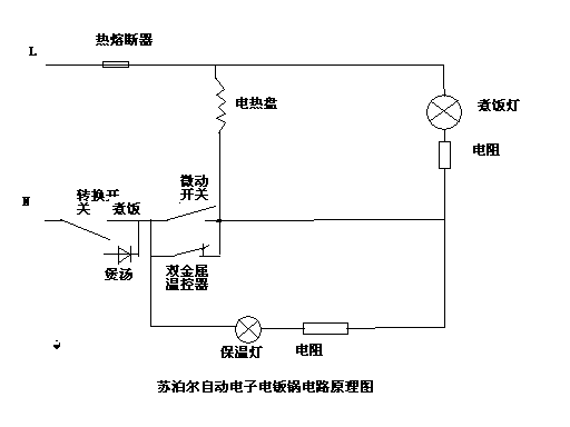 普通电饭锅原理图.bmp